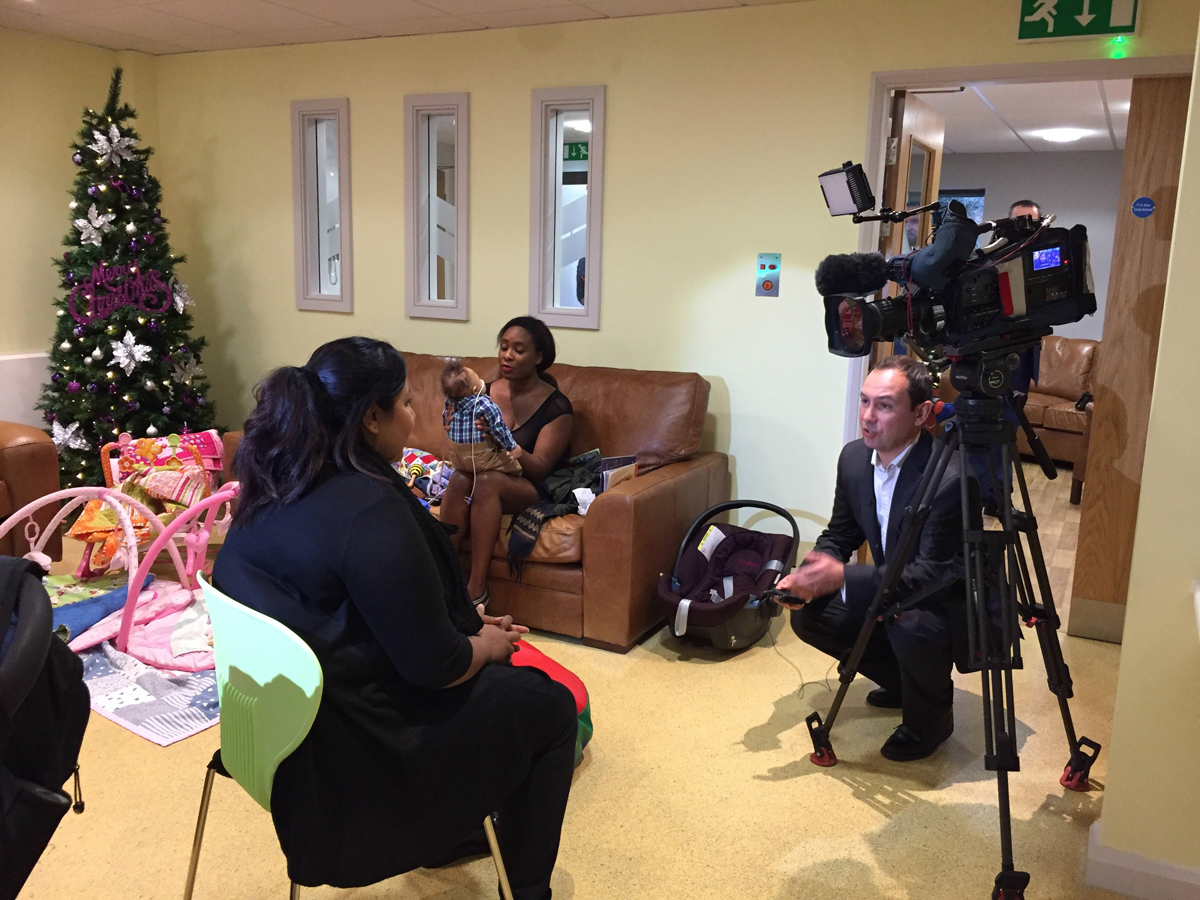ITV Granada Reports interviews local families at a new children's hospice on the day that HRH Princess Beatrice visits